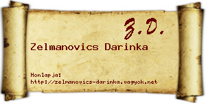 Zelmanovics Darinka névjegykártya
